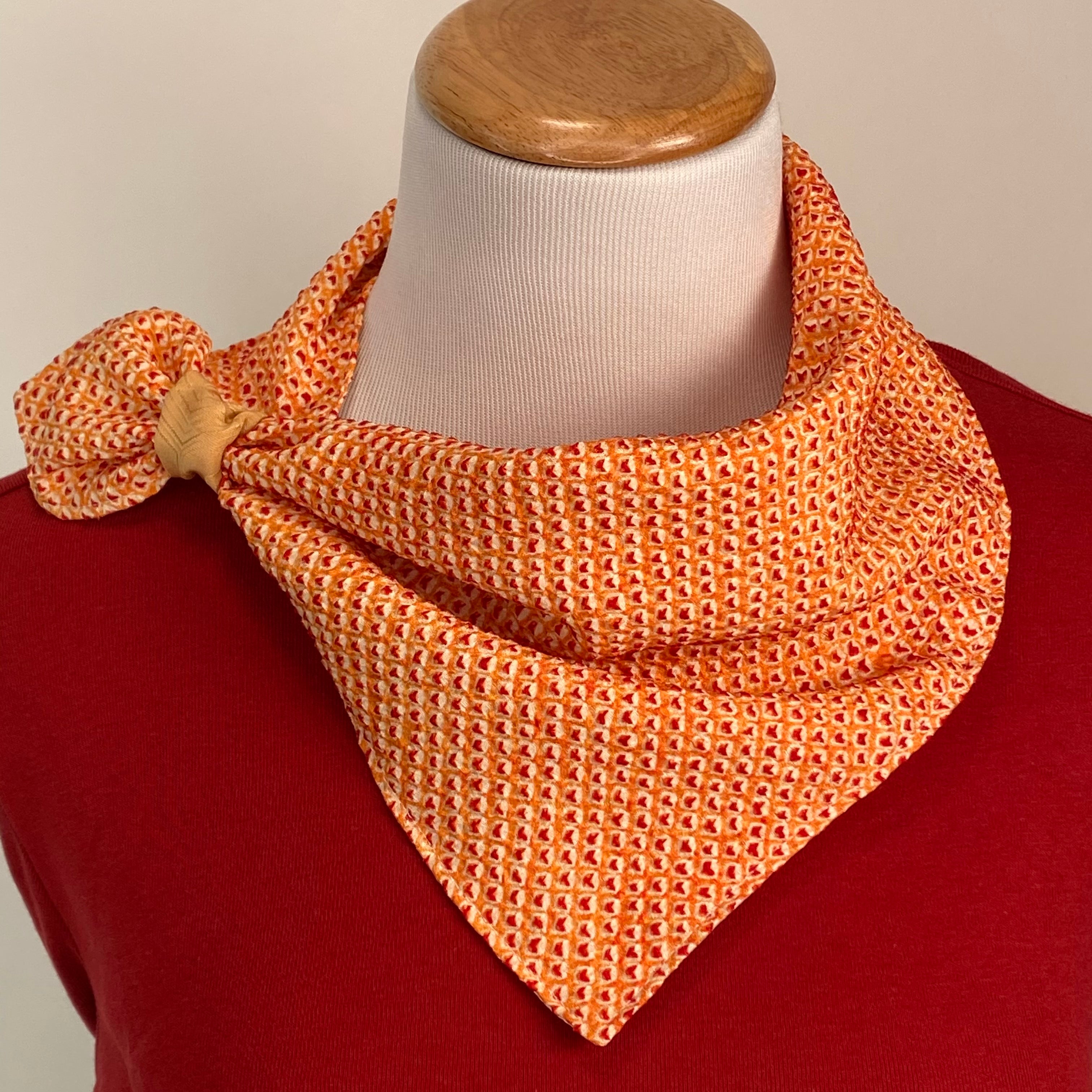 FF Diagonal Shawl Silk Orange